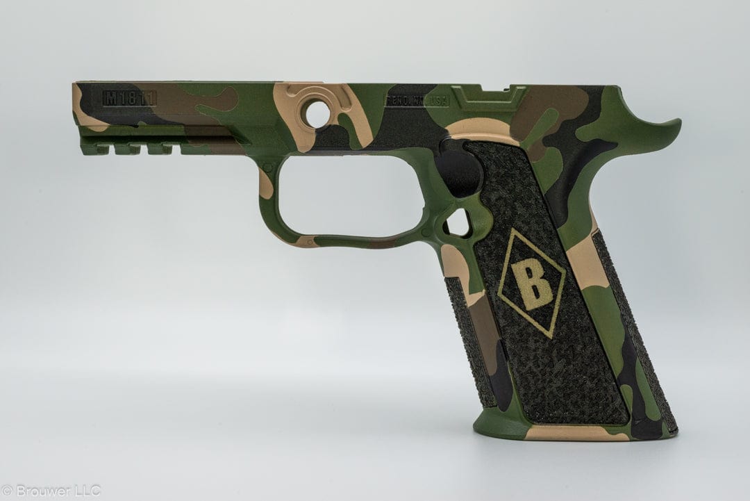 Brouwer LLC M1811 Grip Mod with Woodland Pattern